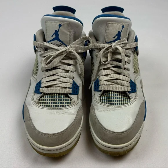 Jordan 4 Military Blue Retro Golf Shoes Mens US 9.5 White  display picture 1